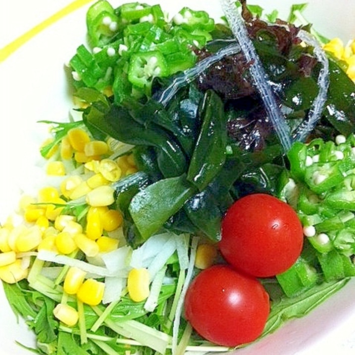 おうちで ねばねばオクラと海藻サラダ レシピ 作り方 By かにちゃん357 楽天レシピ おうちで ねばねばオクラと海藻サラダ レシピ 作り方 By かにちゃん357 楽天レシピ